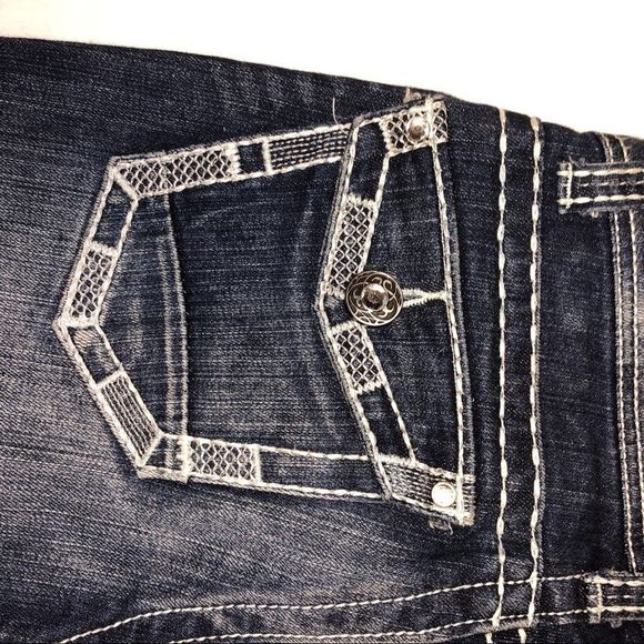 Daytrip Virgo bootcut women's 25R denim blue jeans Buckle whiskered 5 pocket - Picture 11 of 16